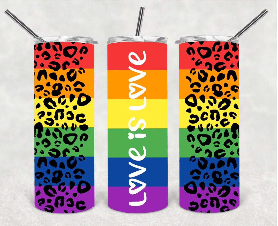 Love is Love Pride Tumbler Gay Pride LGBT Rainbow Etsy