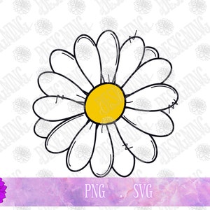 Daisy Flower Svg Daisy Svg Flower Png Daisy Clipart Floral - Etsy