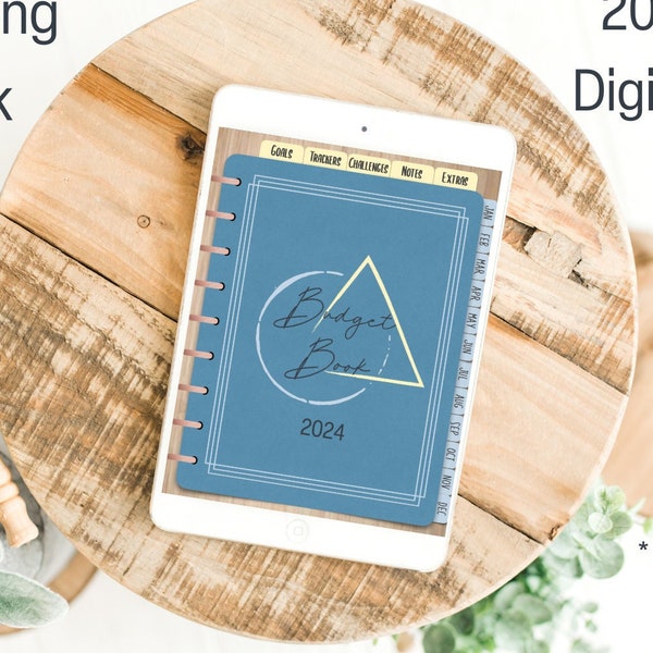 2024 Dated Vertical Digital Planner Budget Book for Use on iPad with GoodNotes App: Goals, Trackers, Challenges, Weekly Budgets, & MORE!