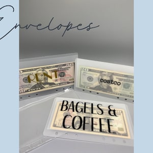 A6 Cash Envelopes for A6/Personal Sized Binder Personalized Envelopes Budgeting System image 1