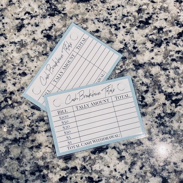 Withdrawal Breakdown Slip - Etsy