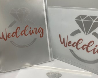 Wedding Savings Bundle: A5 or A6 Cash Envelope Zip Pouch Bundle with Sub-Dividers or Sub-Envelopes for Binders and Wallets