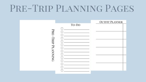 Pocket Planner A7 Printable Inserts Vacation Planner and - Etsy