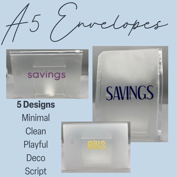 Lot De 6 Pochettes Zippées Transparentes - Organisateur Argent, Pièces, Maquillage - Multi-couleurs - Bureau, Voyage