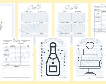 Bridesmaid Wedding Budget Inserts - Sinking Funds & Savings Tracker Printable, Wedding and Bachelorette Savings, Coloring Pages, No Debt