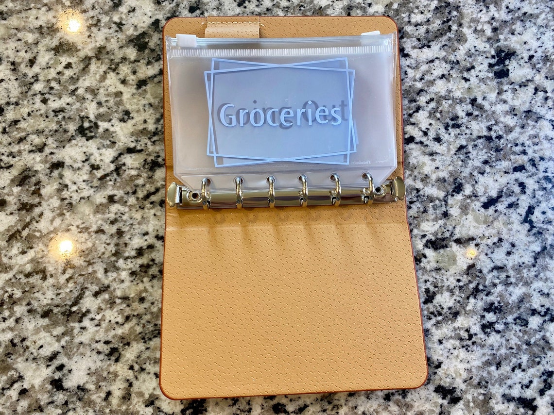A7 Wallet Binder with 5 Cash Envelope Zip Pouches Etsy