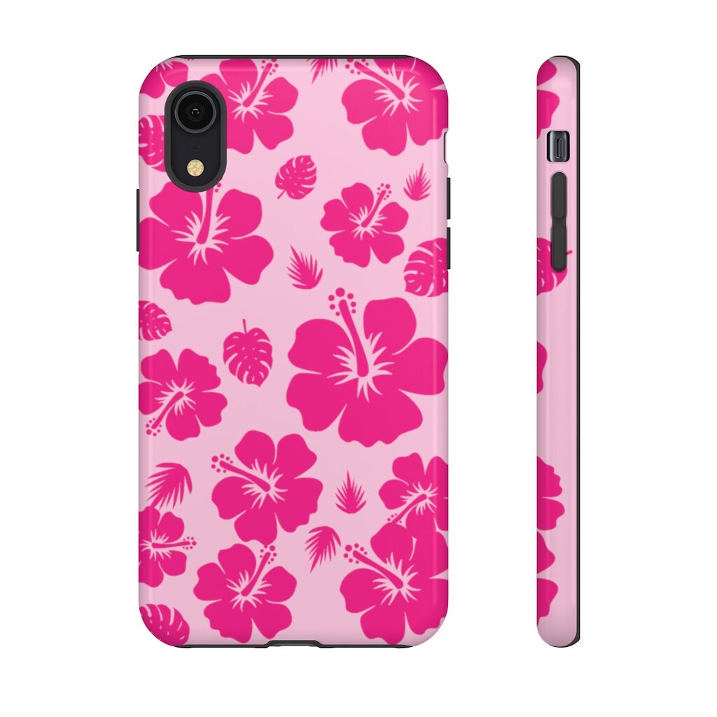 Pink Hibiscus Flower Y2K iPhone Case Retro 90s Aesthetic Etsy