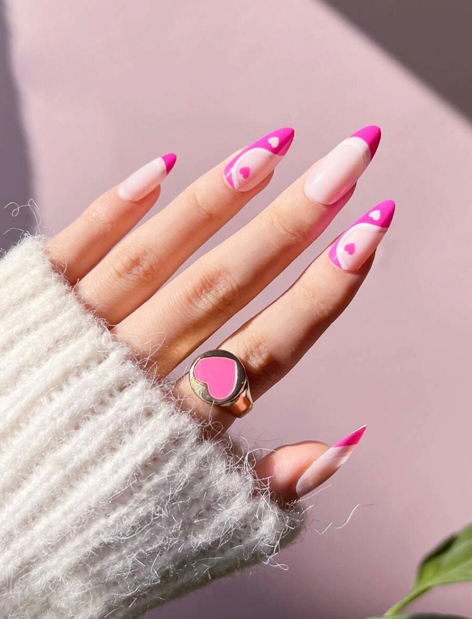 Pink Nail Designs - Etsy