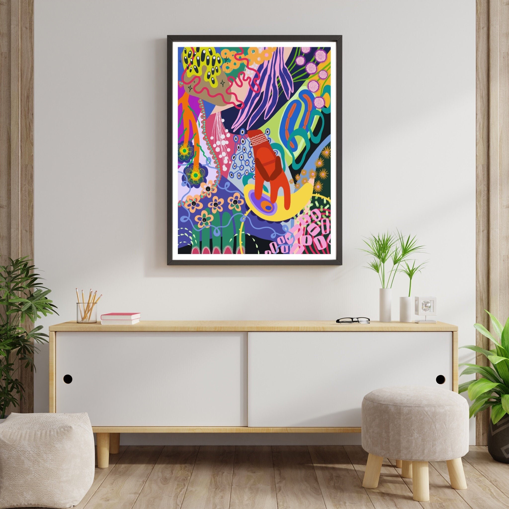 アート・デザイン・音楽 Sources of modern eclecticism Colorful Abstract Wall Art, Funky Wall Art, Kids Room