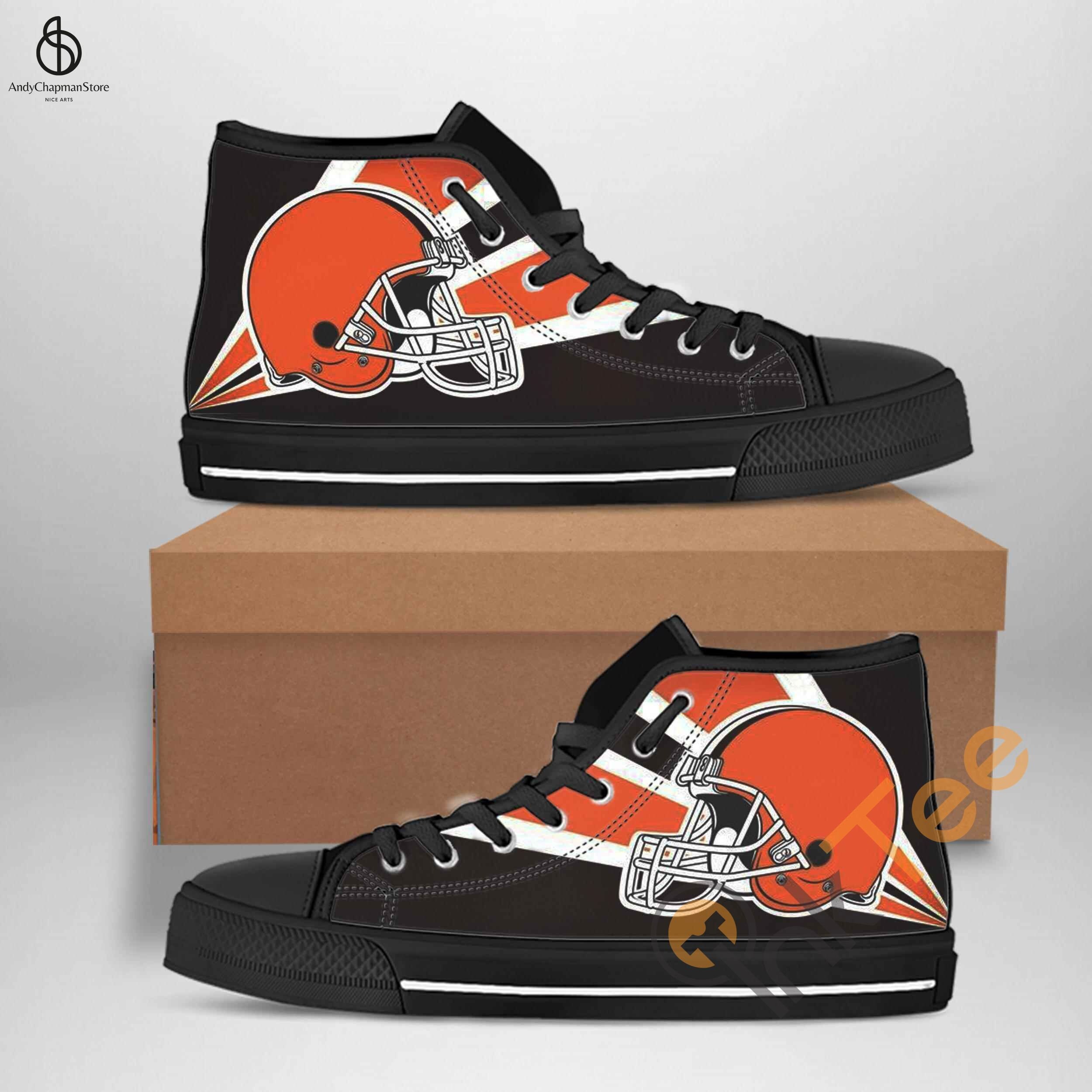 Cleveland Browns Logo NFL Football Sports Hightop Canvas Shoes | Etsy