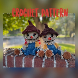 Giggles Scarecrow Friend Crochet Pattern, Crochet Doll Pattern, Amigurumi Plushie pattern, PDF, Doll, Scarecrow