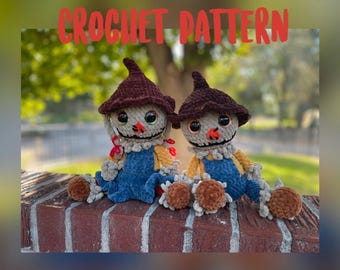 Giggles Scarecrow Friend Crochet Pattern, Crochet Doll Pattern, Amigurumi Plushie pattern, PDF, Doll, Scarecrow