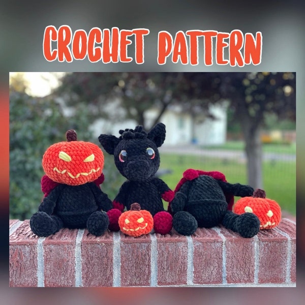 Giggles Headless Horseman and Horse Crochet Pattern, Crochet Doll Pattern, Amigurumi Plushie pattern, PDF, Dolls, Horse, Halloween Pattern