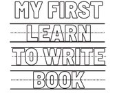 Printable Handwriting Template for ages 4+ - Digital Download