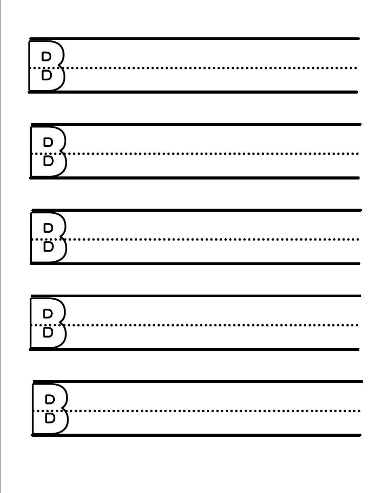 Printable Handwriting Template for ages 4 Digital Download | Etsy