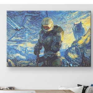 Starry Space Ranger Night | Canvas Wrap