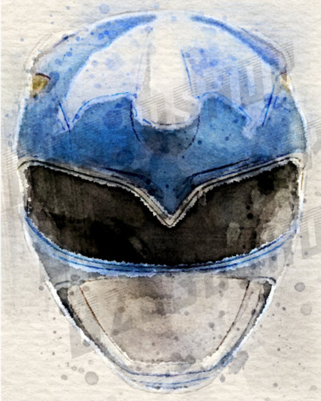 Mighty Morphin Power Rangers Watercolor Print: Blue Ranger - Etsy Australia