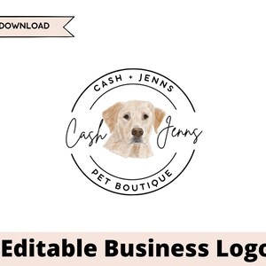 Business Logo | Small Business Logo | Dog Business Logo | Dog Business | Small Business Branding | Logo | Premade Logo | Labrador Dog Logo
