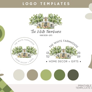 Farmhouse Logo Design | Farmhouse Business Logo Bundle | Small Business Logo | Farmhouse Logo | Farmhouse Business Logo |Premade Logo Bundle
