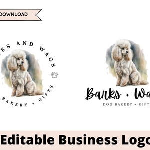 Business Logo Bundle|Small Business Logo|Dog Business Logo|Dog Business |Small Business Branding|Logo| Premade Logo Bundle|Poodle Logo