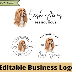 Business Logo Bundle|Small Business Logo|Dog Business Logo|Dog Business |Small Business Branding|Logo|Premade Logo Bundle|Cocker Spaniel