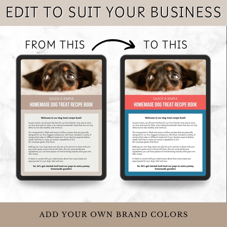 Printable Dog Treat Recipe Book Template, DIY Pet Journal (digital ...