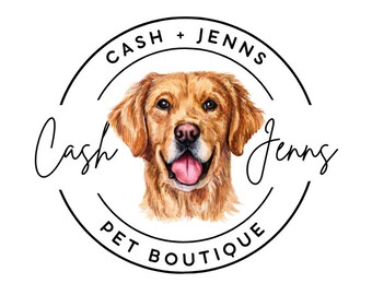 Golden Retriever Business Logo | Premade Dog Brand Design (Digital Download)