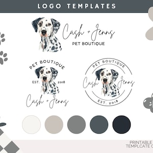 Business Logo Bundle|Small Business Logo|Dog Business Logo|Dog Business |Small Business Branding|Logo| Premade Logo Bundle|Dalmatian Logo