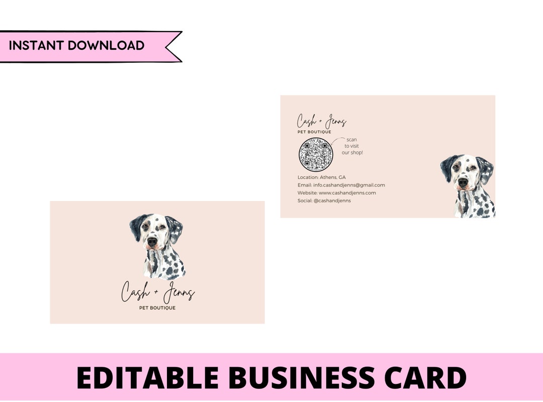 Business Cards Dog Business Cards Business Packaging Etsy