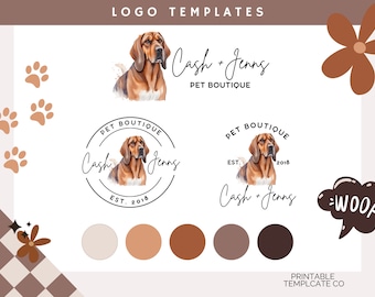 Bloodhound Business Logo Bundle | Pet Boutique Branding (Digital Download)