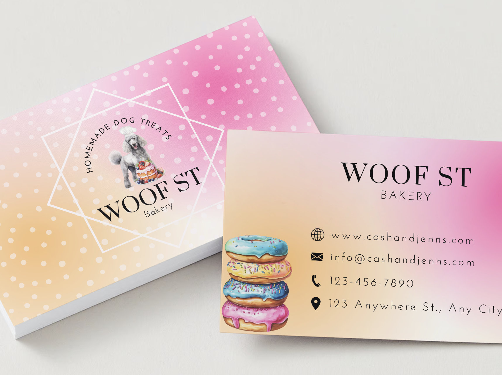 DIY Dog Bakery Business Cards Business Packaging Inserts Dog Business
