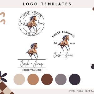 Horse Logo Bundle | Small Business Logo | Horse Business Logos | Horse Training Logos | Small Business Branding | Premade Logo | Horse Logo