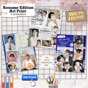 C-Drama/K-Drama Actors Resume Prints (Designed & Custom Options)