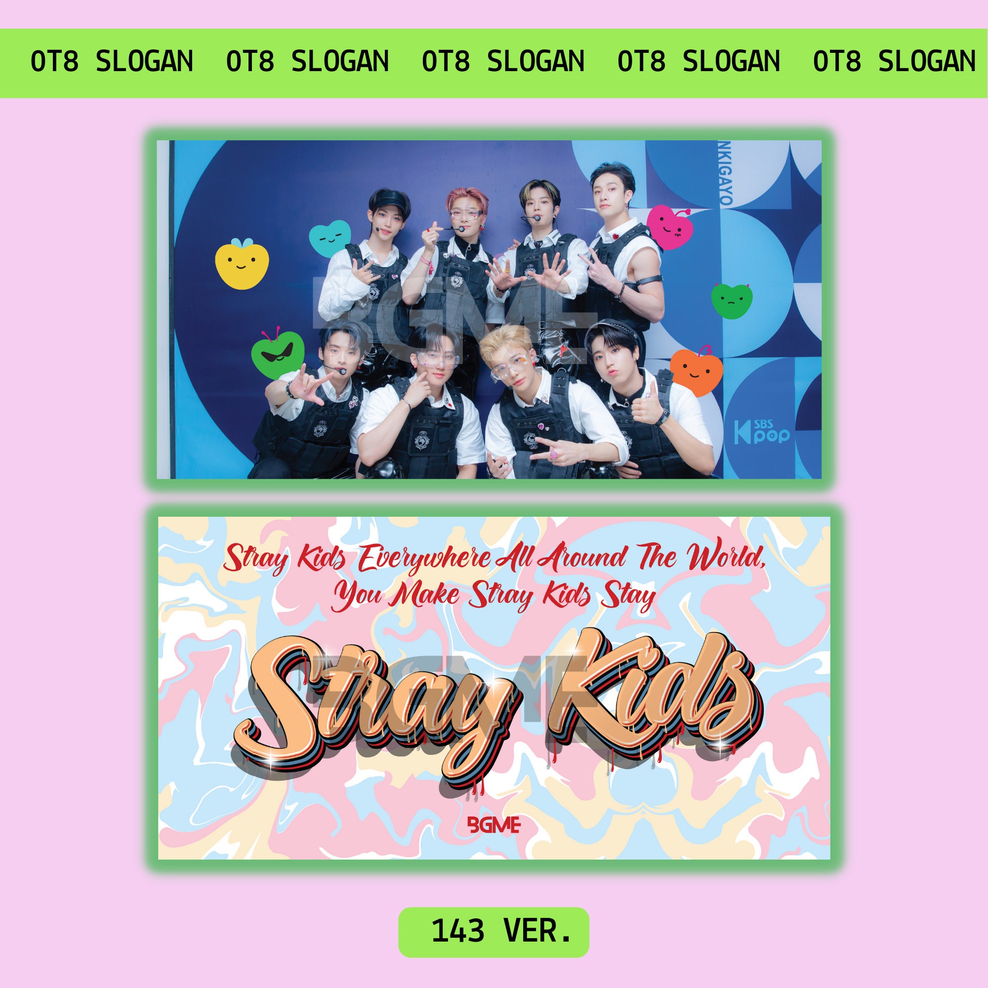 Stray Kids - straykids パンフレット　スローガン Stray Kids ファブリックスローガンバナー応援キット - Etsy 日本