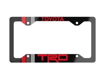 Toyota TRD RED Style License Plate Frame Cover Tacoma Tundra 4runner Offroad