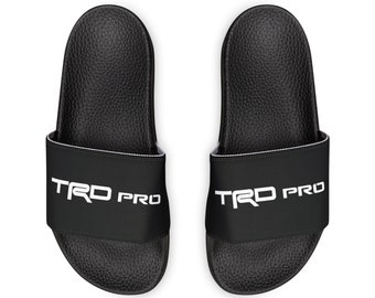 Toyota TRD PRO Slide Sandals - Durable Black / White Sports Sandals