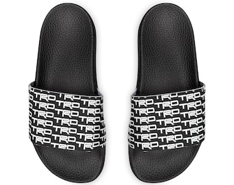 Toyota TRD Slide Sandals - Durable Black / White pattern Sports Sandals