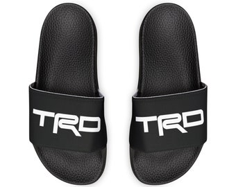 Toyota TRD Slide Sandals - Durable Black / White Sports Sandals