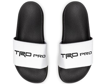 Toyota TRD PRO Slide Sandals - Durable White / Black Sports Sandals