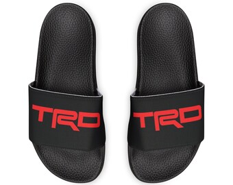 Toyota TRD Slide Sandals - Durable Black / Red Sports Sandals