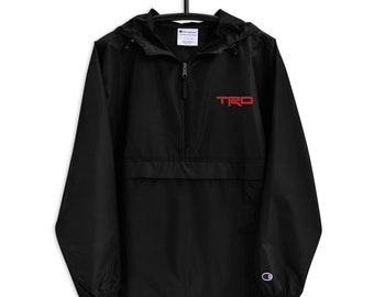 Toyota TRD Windbreaker Pullover Hoodie Jacket Sweatshirt Red Logo