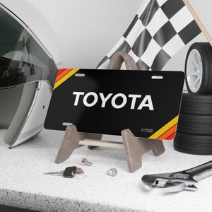 Vintage Toyota Striped Plate