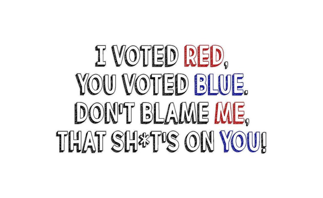 I Voted Red Decal Etsy