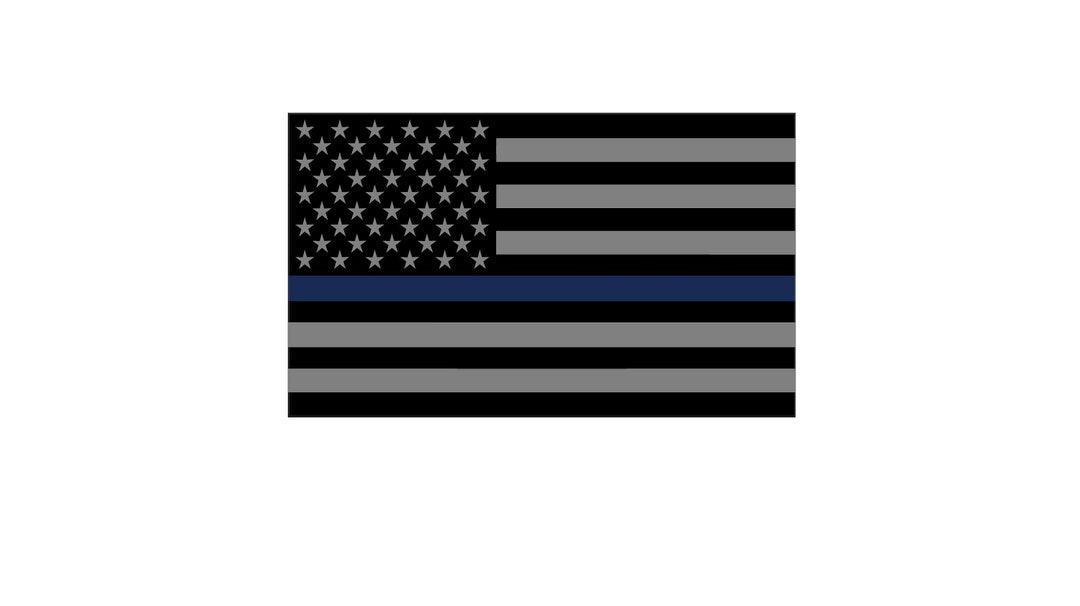 Blue Line Flag Sticker Etsy