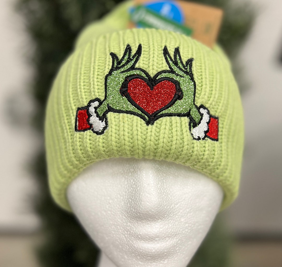 Grinch Beanie Hat Etsy