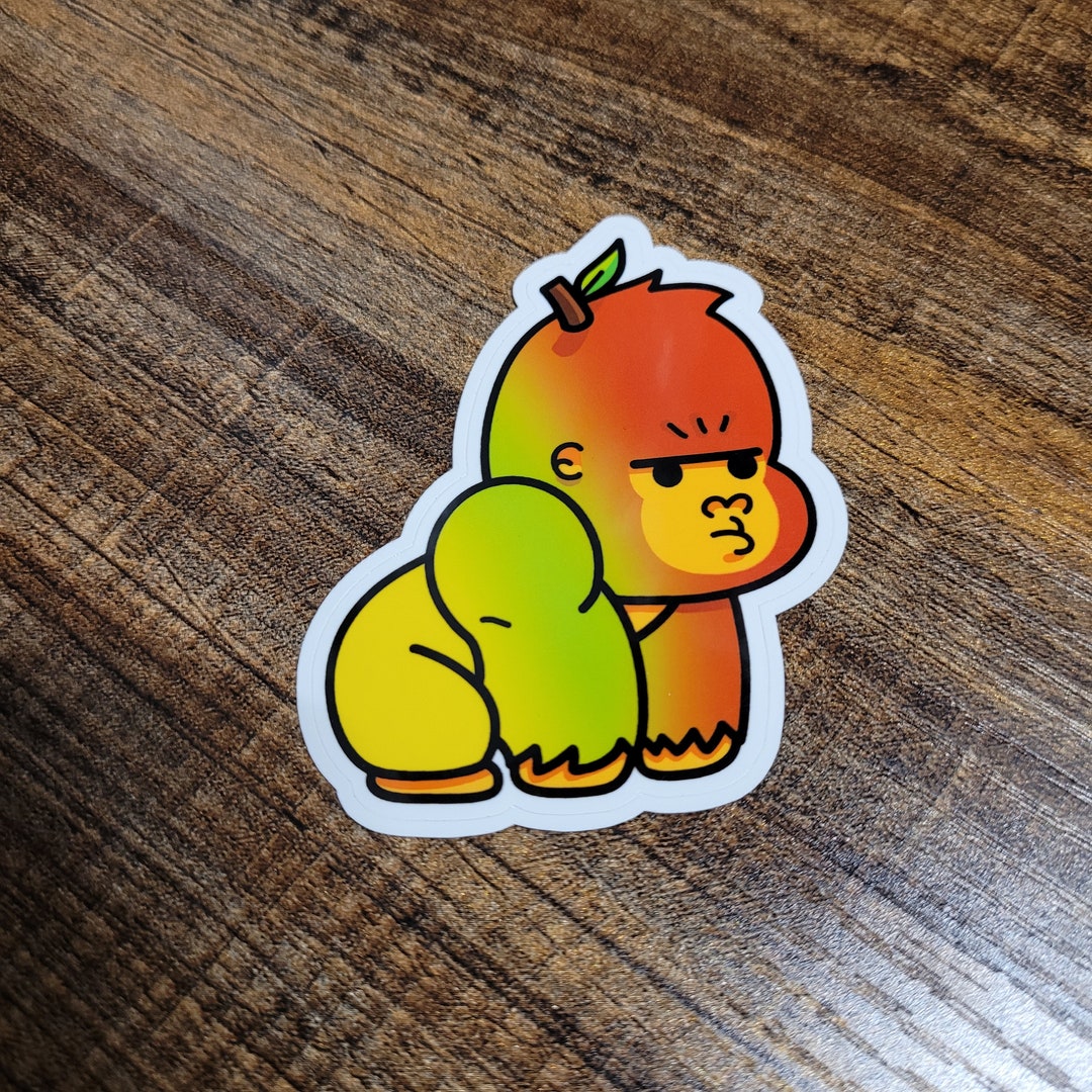 MANGORILLA Mango Gorilla Cute Sticker Waterproof Laminated - Etsy