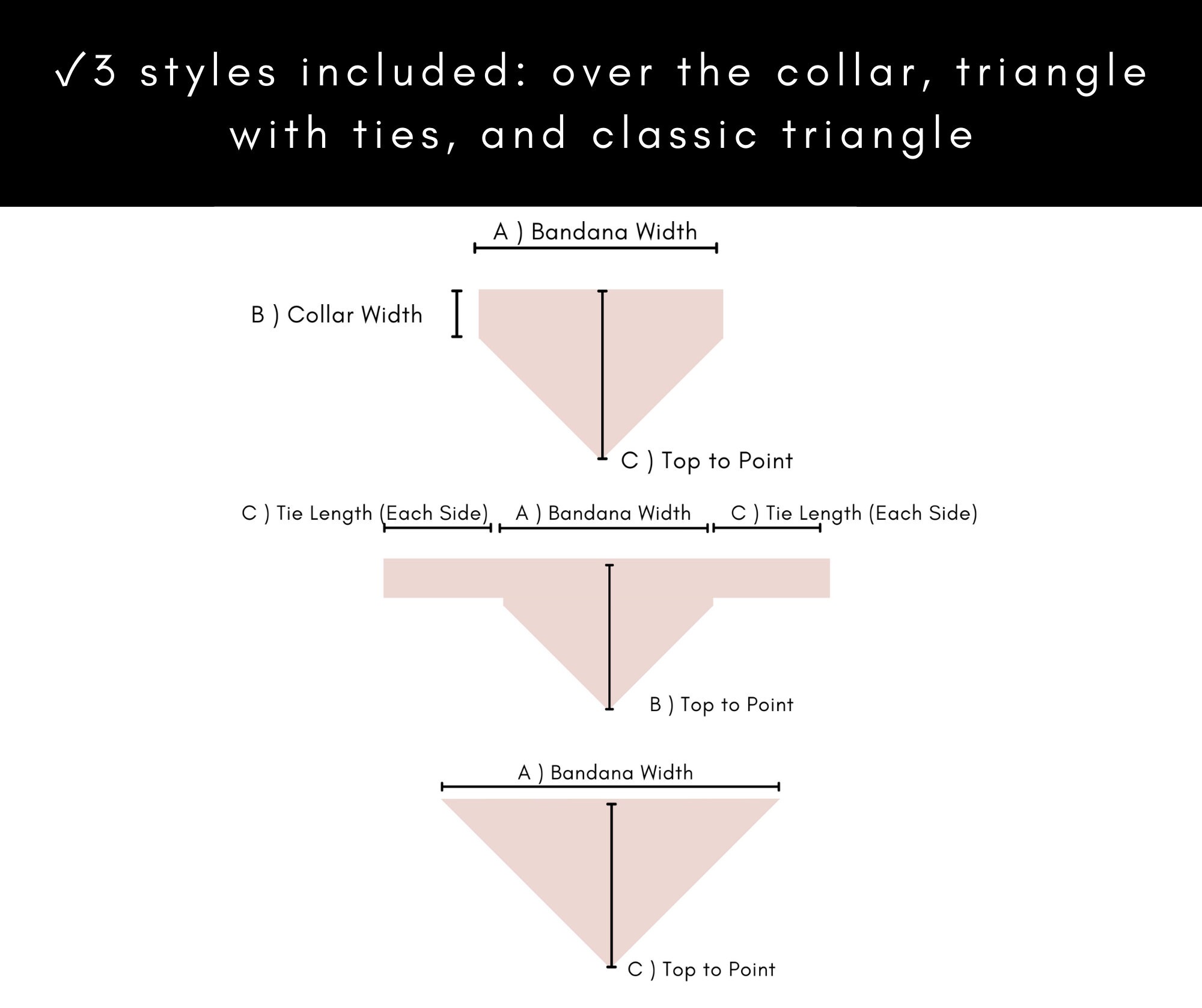 Dog Cat Bandana Sizing Chart Editable Customizable Pet Accessory Small Business Size Guide Chart Etsy UK