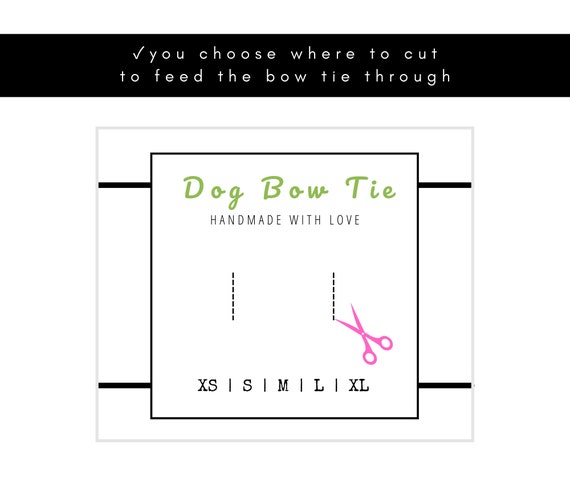 printable dog bow tie card labels template editable etsy canada