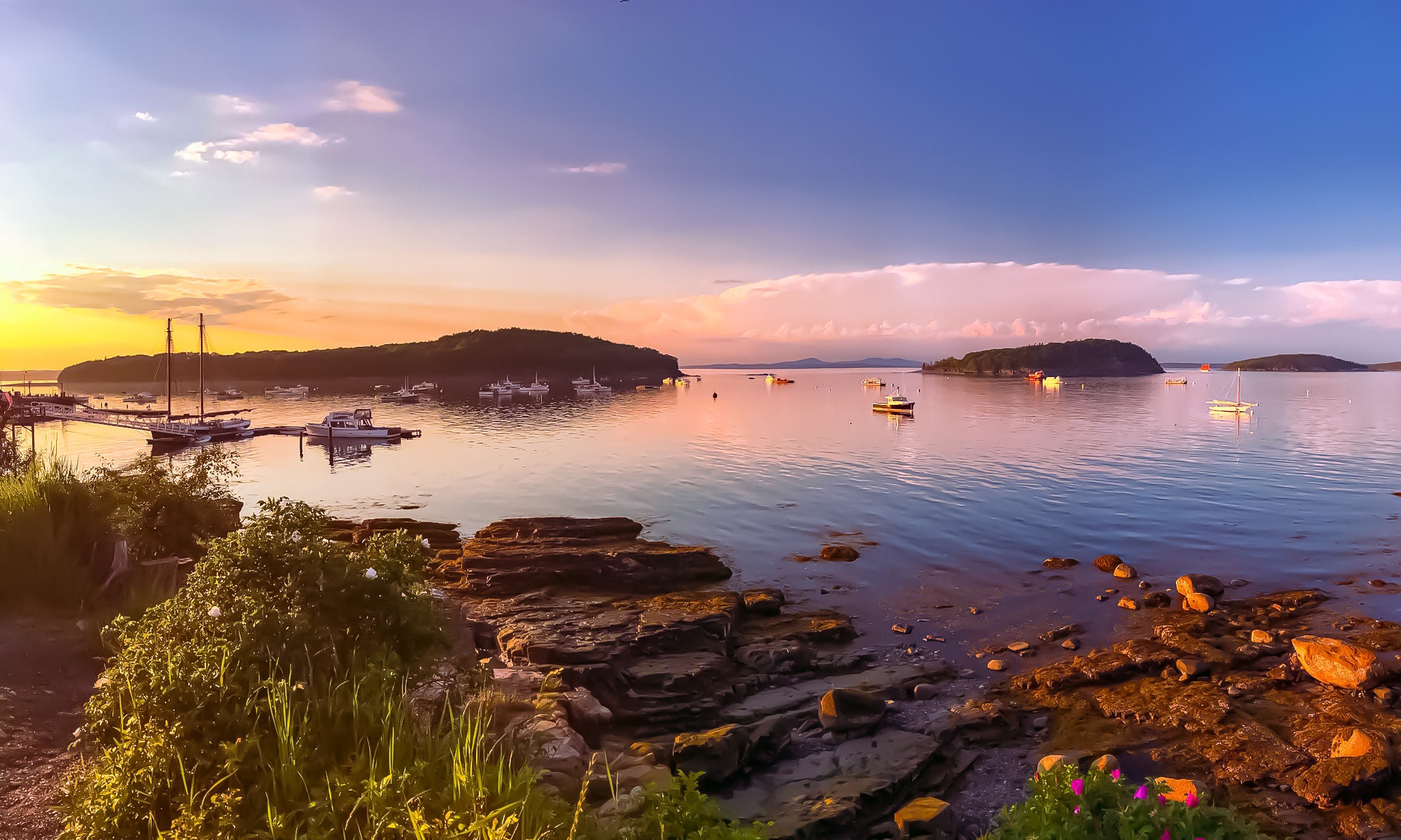 Bar Harbor Sunset Photo Print Bar Harbor Wall Art Acadia Etsy