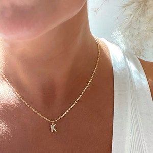 Initial Necklace, Letter Necklace, Gold Necklace, Dainty Initial Necklace, Personalized Name Necklace, Best Friend Gifts, Birthday Gift